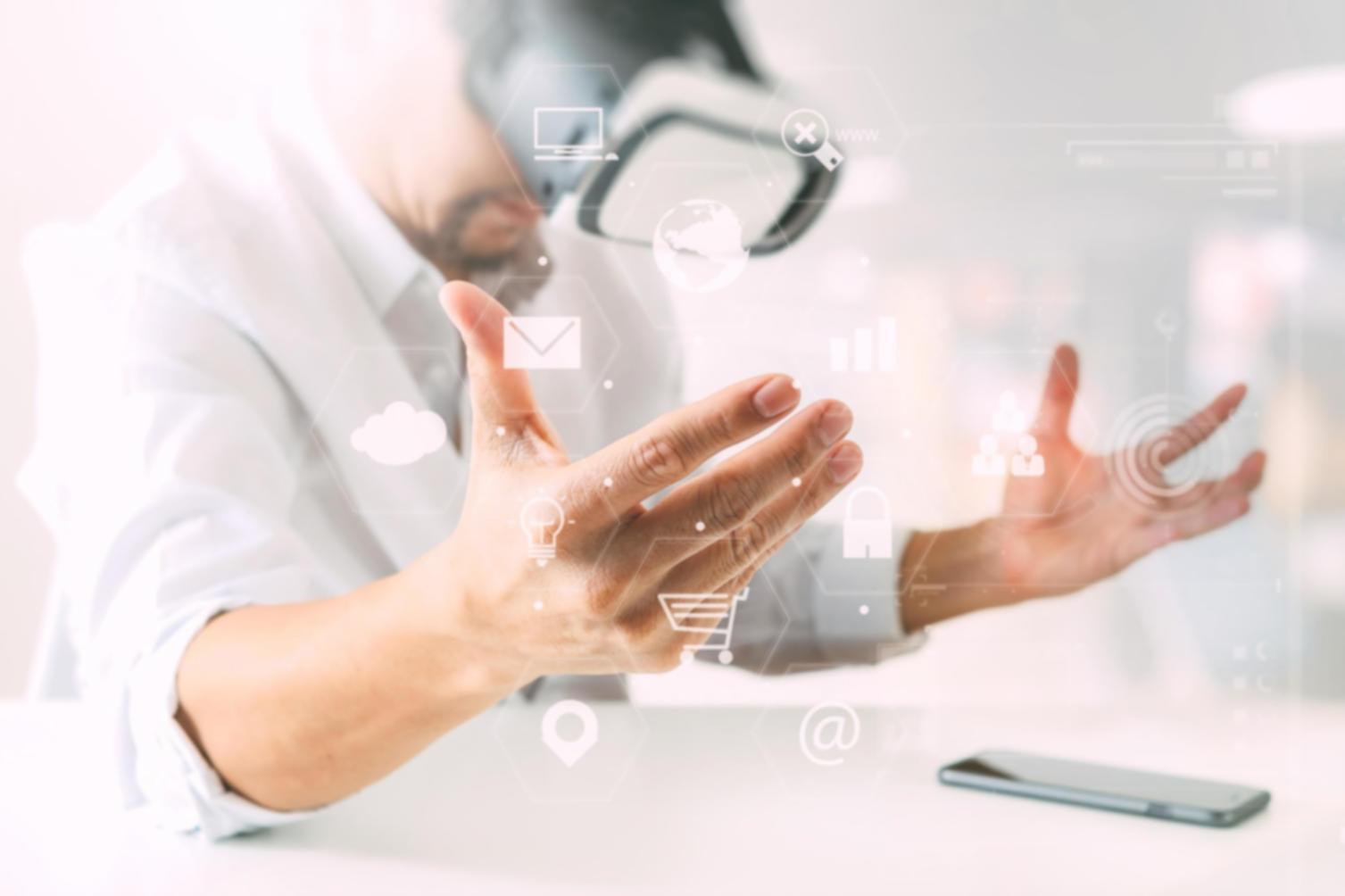 Team collaboration session showing modern workspace with technology focus